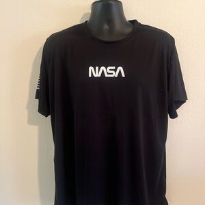 SHEIN Black NASA Logo Tee